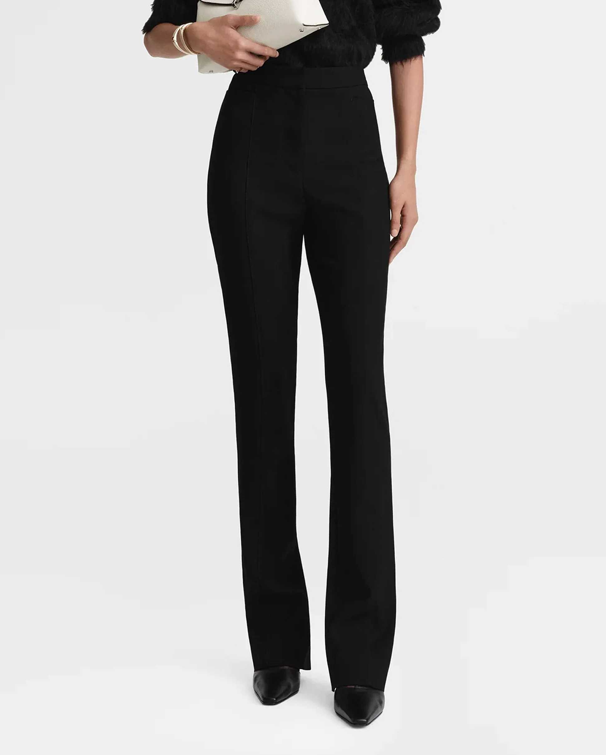 SLIM SUIT TROUSERS / BLACK