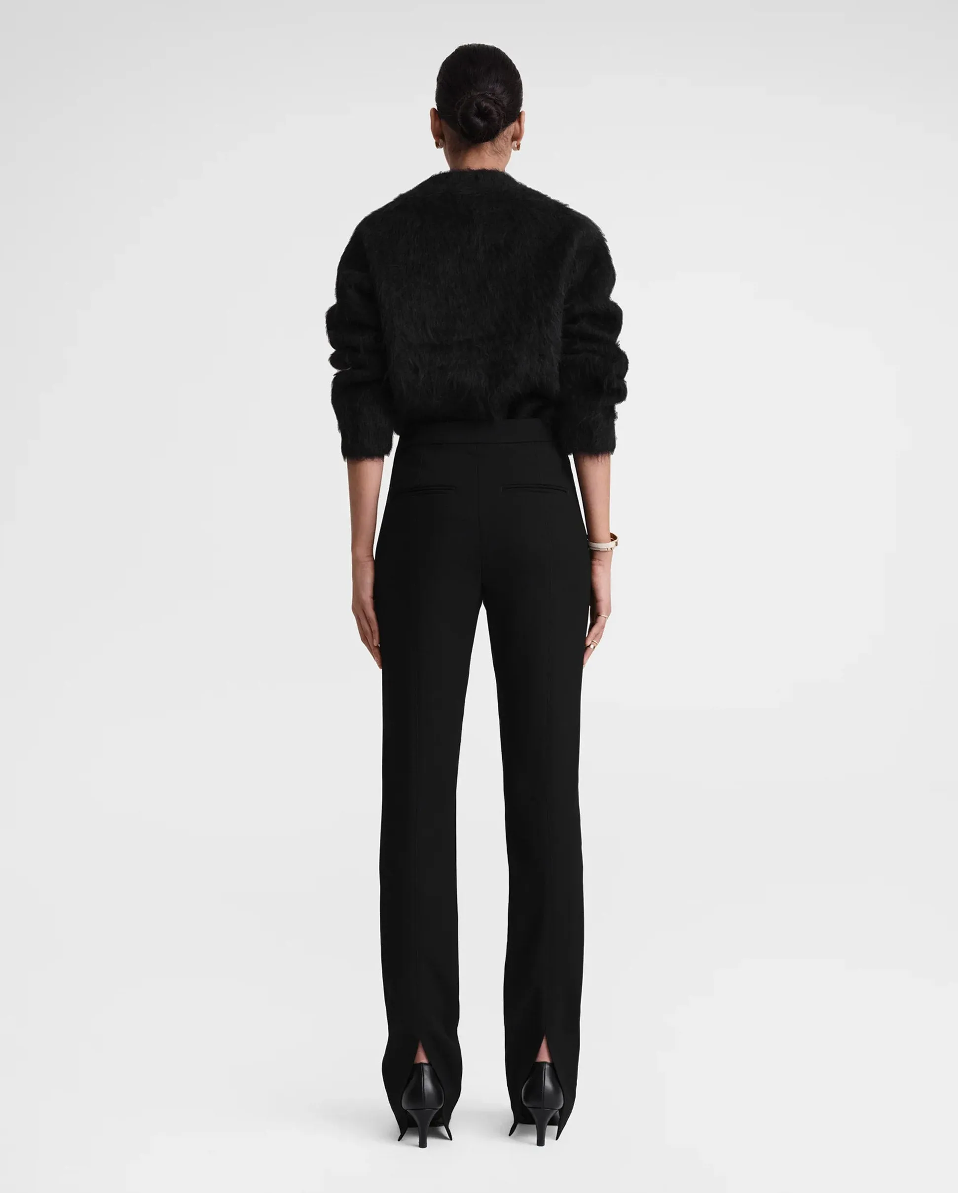 SLIM SUIT TROUSERS / BLACK