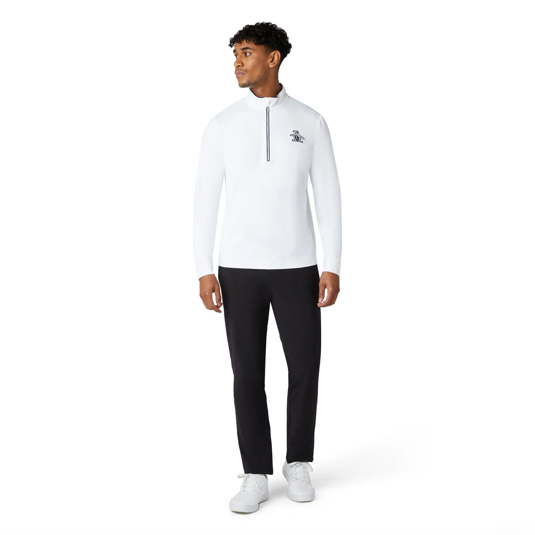 Technical Earl Quarter Zip Mid Layer Bright White - SS24