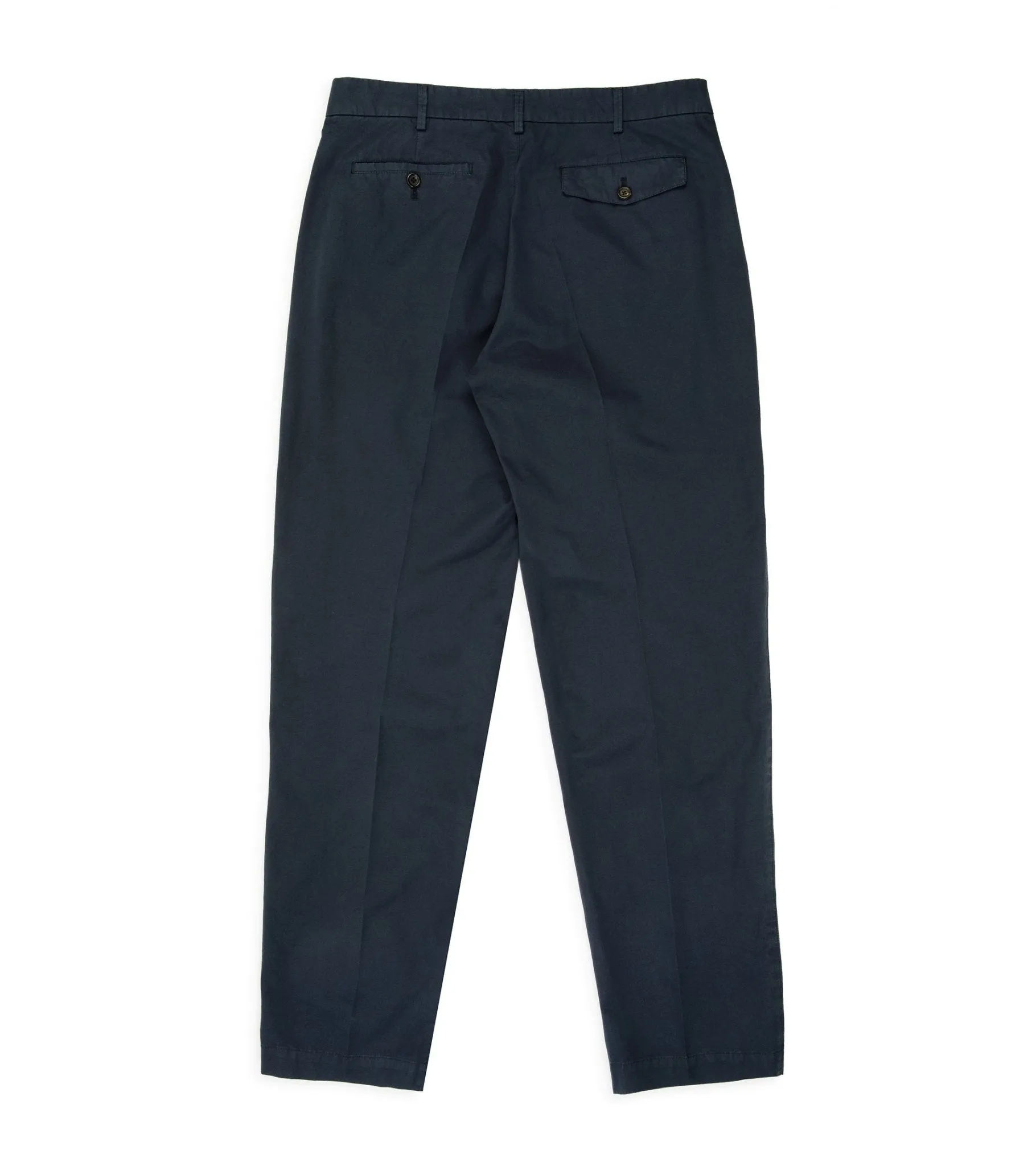 Trunk Hallam Cotton Poplin Trousers: Navy