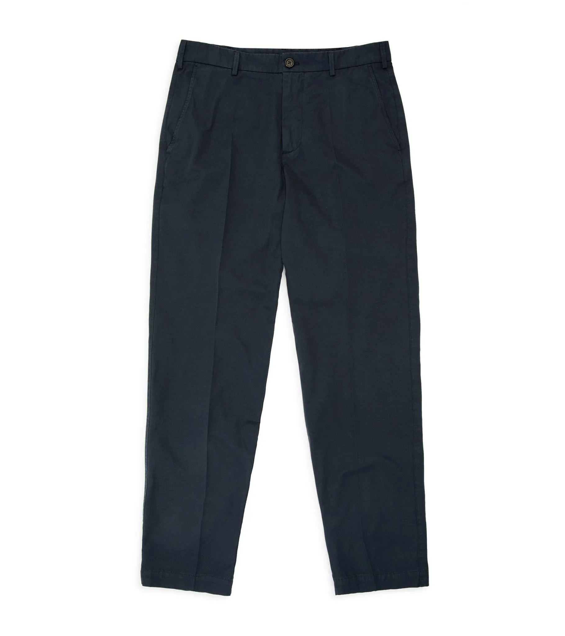 Trunk Hallam Cotton Poplin Trousers: Navy