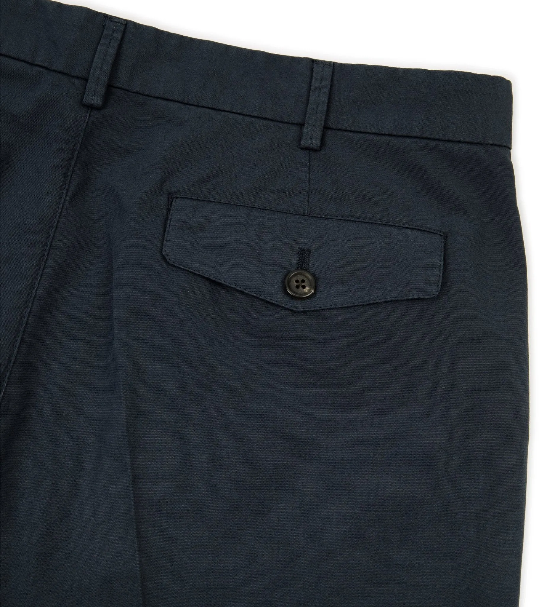 Trunk Hallam Cotton Poplin Trousers: Navy