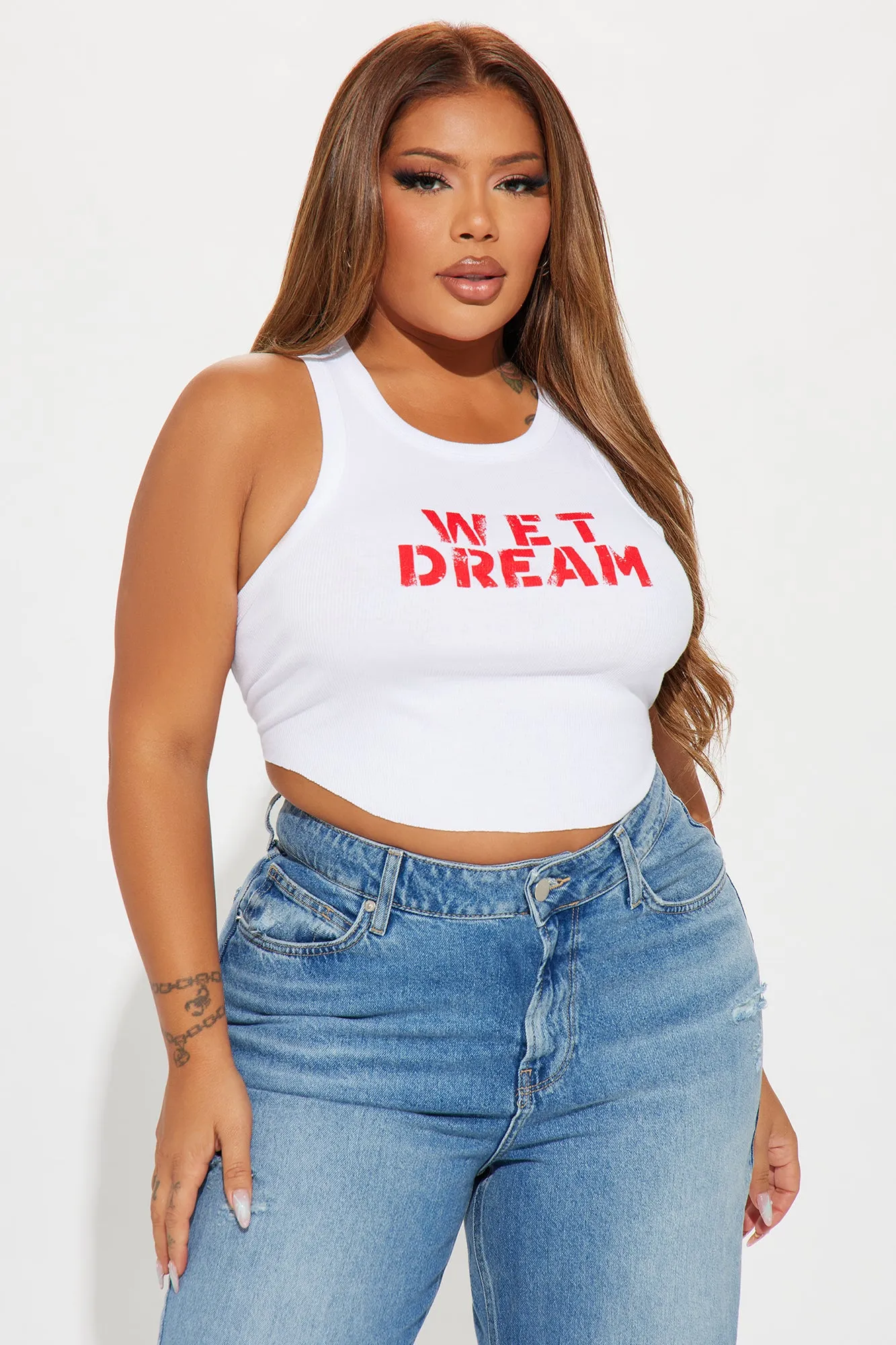 Wet Dream Ribbed Top - White